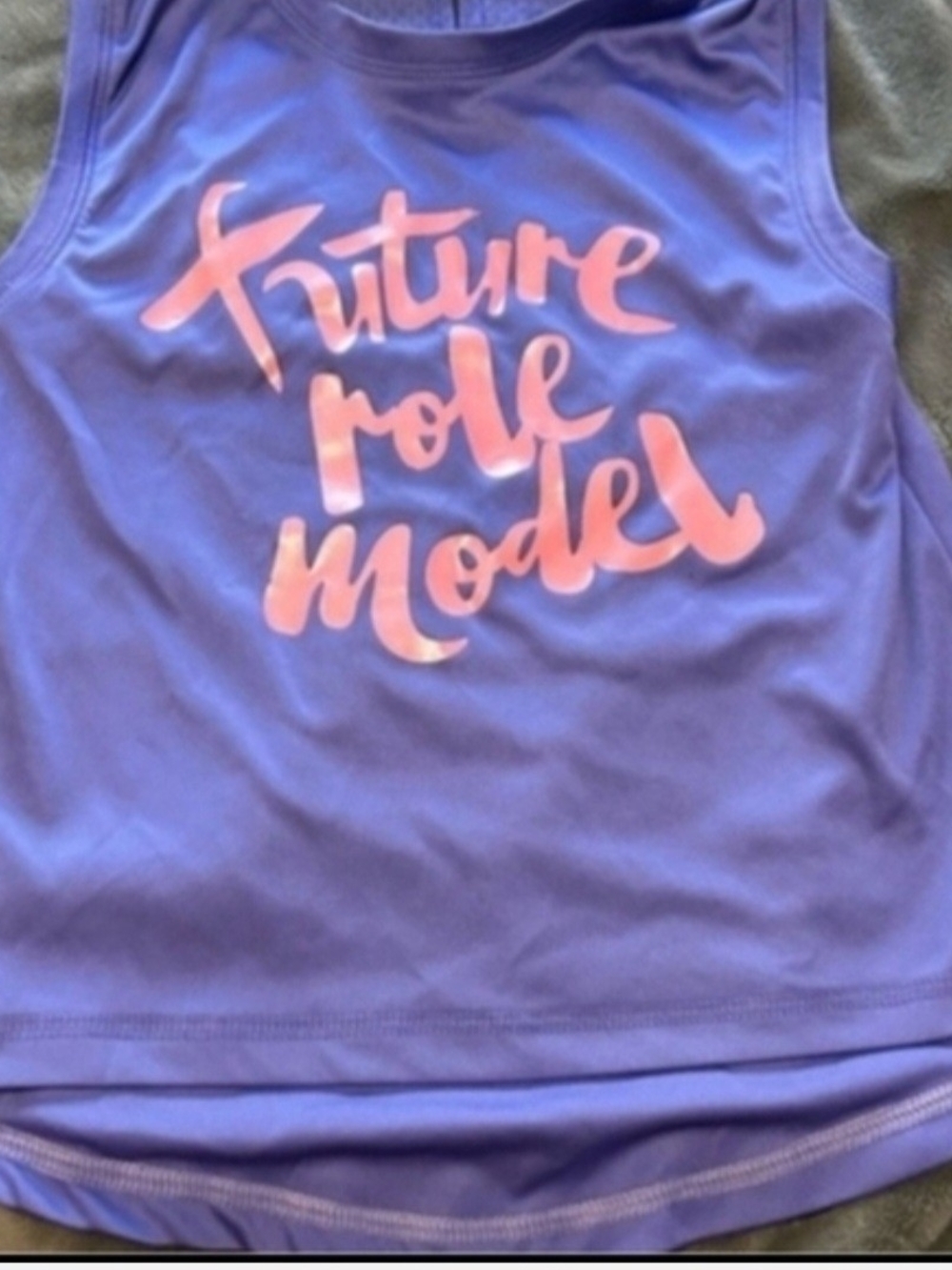 Champion Girls Purple Tank Top with Pink Graphic